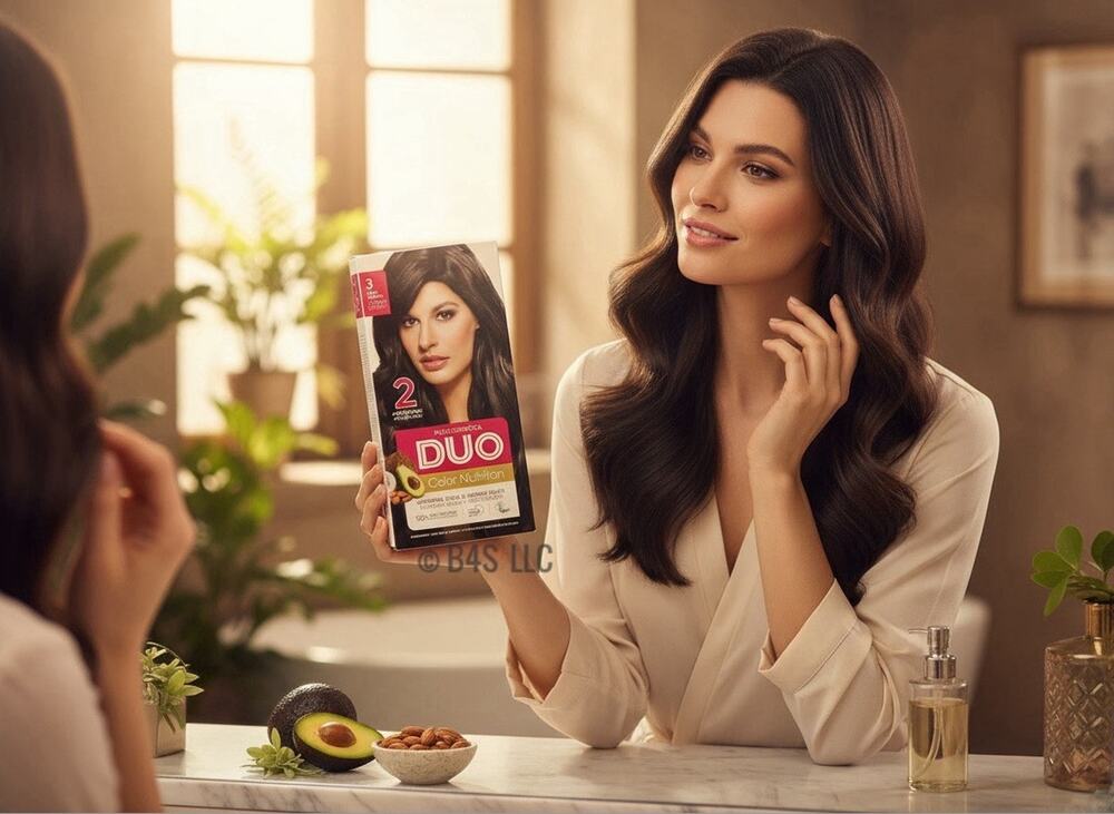 PlusCosmetica DUO Hair Dye 3 Dark Brown Permanent Color , 2 Pack, Exp 08/27